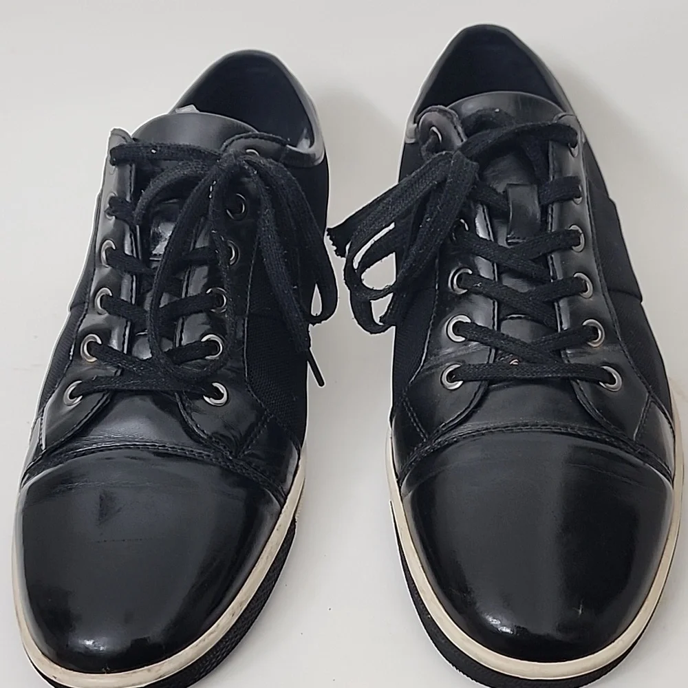 Zanzara Rory Black Leather Sneakers Size 12